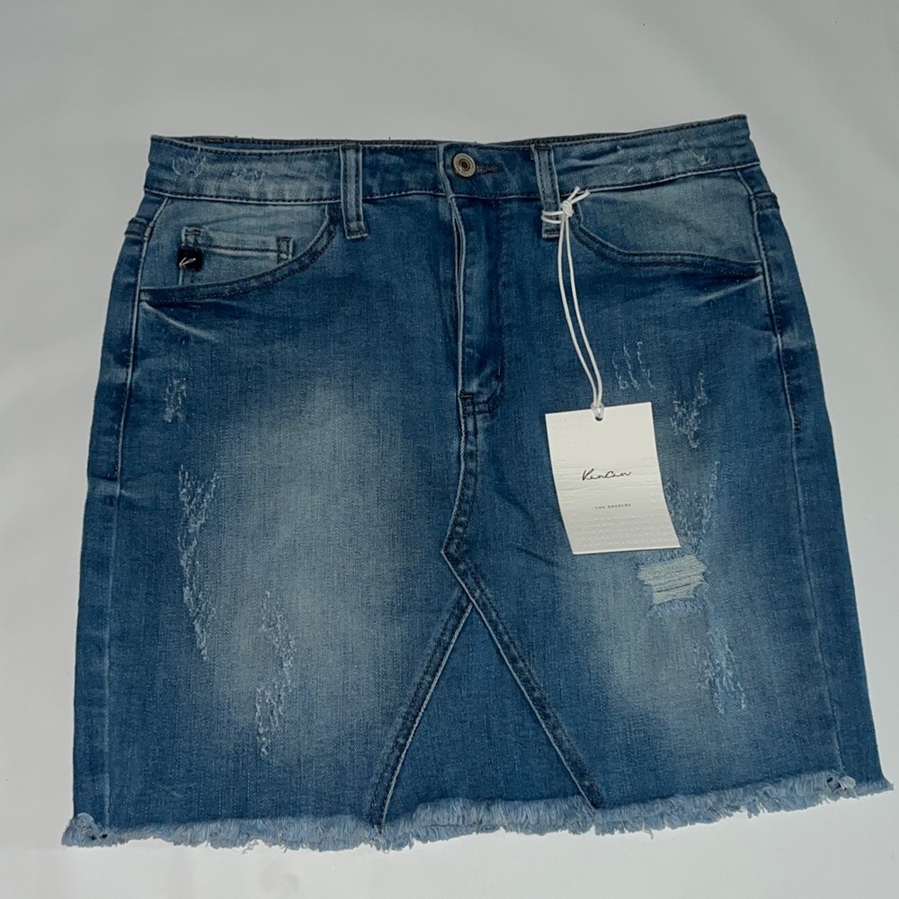 Kancan size 5/26W denim skirt NWT!